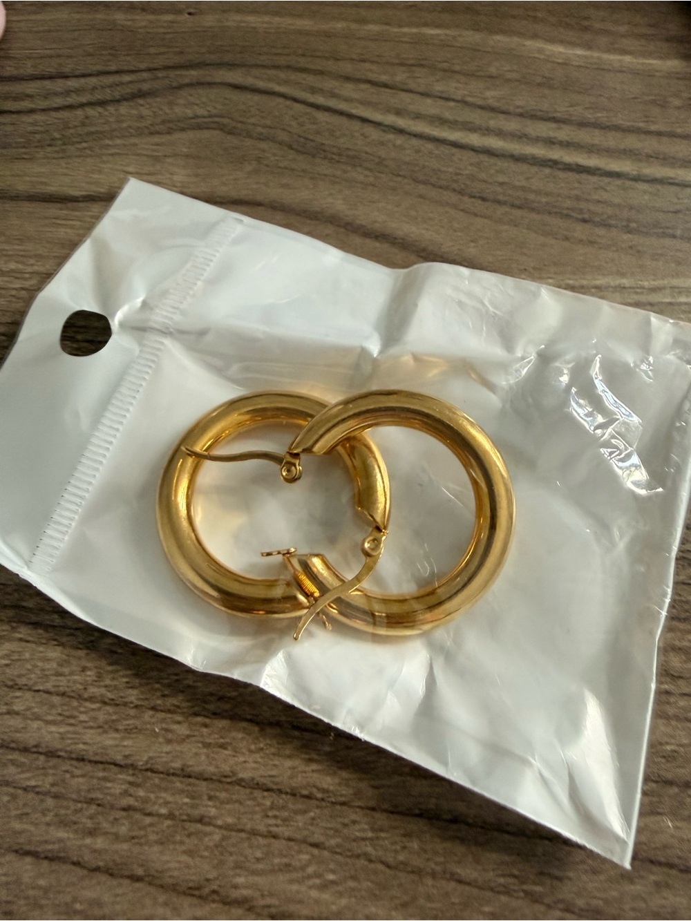 Gold Hoop Earrings For Women Stainless Steel 3cm